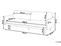 Sohvat<Beliani 3-Istuttava Sohva Vihrea Vinterbro