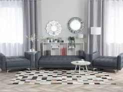 Sohvat<Beliani 5-Istuttava Sohvaryhma Kangas Tummanharmaa Aberdeen