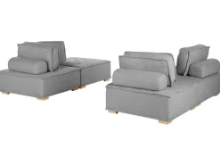 Sohvat<Beliani 4-Istuttava Sohvaryhma Kangas Harmaa Tibro