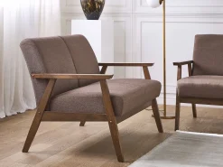 Sohvat<Beliani 6-Istuttava Sohvaryhma Kangas Ruskea Asnes