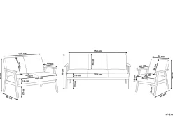 Sohvat<Beliani 6-Istuttava Sohvaryhma Kangas Ruskea Asnes