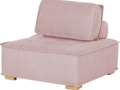 Online Beliani 4-Istuttava Sohvaryhma Kangas Vaaleanpunainen Tibro