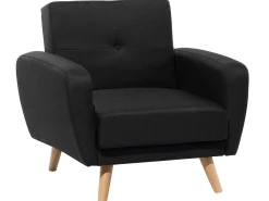 Fashion Beliani 6-Istuttava Sohvaryhma Kangas Musta Florli