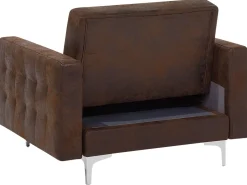 Sohvat<Beliani 5-Istuttava Sohvaryhma Keinonahka Ruskea Aberdeen