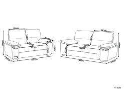 Sohvat<Beliani 5-Istuttava Sohvaryhma Keinonahka Kermanvalkoinen Vogar