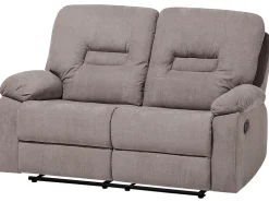 Sohvat<Beliani 6-Istuttava Sohvaryhma Manuaalisesti Saadettava Kangas Ruskeanharmaa Bergen