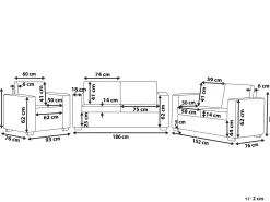 Sohvat<Beliani 6-Istuttava Sohvaryhma Nahka Ruskea Helsinki