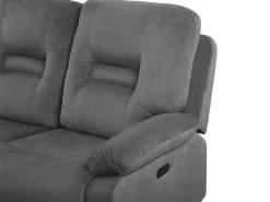 Shop Beliani 6-Istuttava Sohvaryhma Sametti Sahkosaadettava Tummanharmaa Bergen