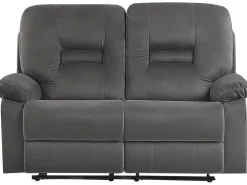 Shop Beliani 6-Istuttava Sohvaryhma Sametti Sahkosaadettava Tummanharmaa Bergen