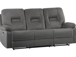 Shop Beliani 6-Istuttava Sohvaryhma Sametti Sahkosaadettava Tummanharmaa Bergen