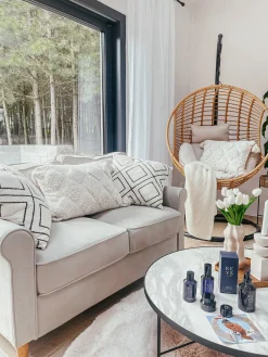 Sohvat<Beliani 5-Istuttava Sohvaryhma Sametti Vaalea Beige Ronneby