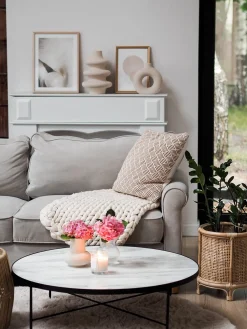 Sohvat<Beliani 5-Istuttava Sohvaryhma Sametti Vaalea Beige Ronneby