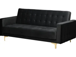 Sohvat<Beliani 5-Istuttava Sohvaryhma Sametti Musta Aberdeen