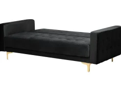 Sohvat<Beliani 5-Istuttava Sohvaryhma Sametti Musta Aberdeen