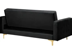 Sohvat<Beliani 5-Istuttava Sohvaryhma Sametti Musta Aberdeen