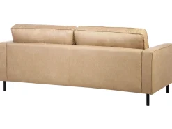 Sohvat<Beliani 3-Istuttava Tekonahkainen Sohva Beige Savalen