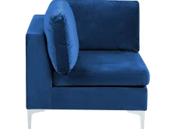 Shop Beliani 6-Istuttava U-Kulmasohva Sametti Laivastonsininen Evja