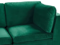 Best Sale Beliani 6-Istuttava U-Kulmasohva Sametti Vihrea Evja