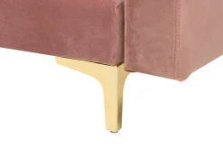 Cheap Beliani 5-Istuttava U-Kulmavuodesohva Sametti Vaaleanpunainen Aberdeen