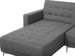 Sohvat<Beliani 5-Istuttava U-Kulmavuodesohva Ja Rahi Kangas Vaaleanharmaa Aberdeen