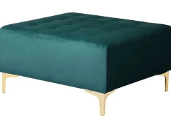 Sohvat<Beliani 6-Istuttava U-Kulmavuodesohva Ja Rahi Sametti Sinivihrea Aberdeen