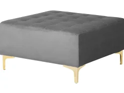 New Beliani 6-Istuttava U-Kulmavuodesohva Ja Rahi Sametti Harmaa Aberdeen