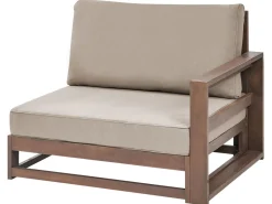 Outlet Beliani 2-Istuttava Ulkokulmasohva Sertifioitu Akaasia Tumma Puu Timor Ii