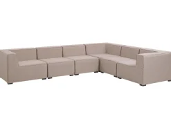 Hot Beliani 7-Istuttava Ulkokulmasohva Ja Rahi Kangas Vasenk. Beige Arezzo