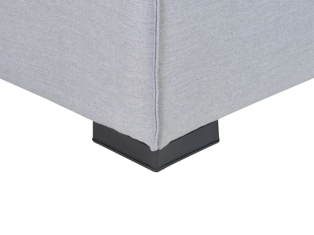 Cheap Beliani 7-Istuttava Ulkokulmasohva Ja Rahi Kangas Vasenk. Vaaleanharmaa Arezzo