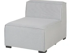 Cheap Beliani 7-Istuttava Ulkokulmasohva Ja Rahi Kangas Vasenk. Vaaleanharmaa Arezzo