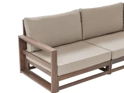 Store Beliani 5-Istuttava Ulkokulmasohvaryhma Sertifioitu Akaasia Tumma Puu Timor Ii