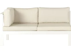 Cheap Beliani 5-Istuttava Ulkokulmasohvaryhma Alumiini Valkoinen/Beige Messina