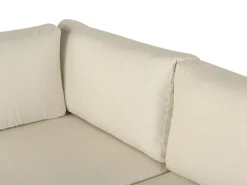 Cheap Beliani 5-Istuttava Ulkokulmasohvaryhma Alumiini Valkoinen/Beige Messina