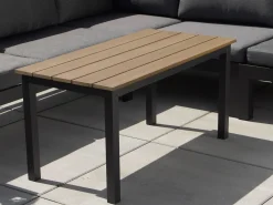 New Beliani 5-Istuttava Ulkokulmasohvaryhma Alumiini Musta/Harmaa Messina