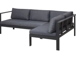 New Beliani 5-Istuttava Ulkokulmasohvaryhma Alumiini Musta/Harmaa Messina