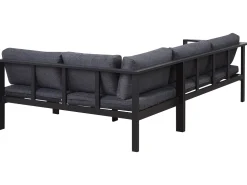 New Beliani 5-Istuttava Ulkokulmasohvaryhma Alumiini Musta/Harmaa Messina