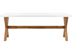 Clearance Beliani 8-Istuttava Ulkoruokailuryhma Jakkaroilla Kuitusementti Valkoinen Olbia