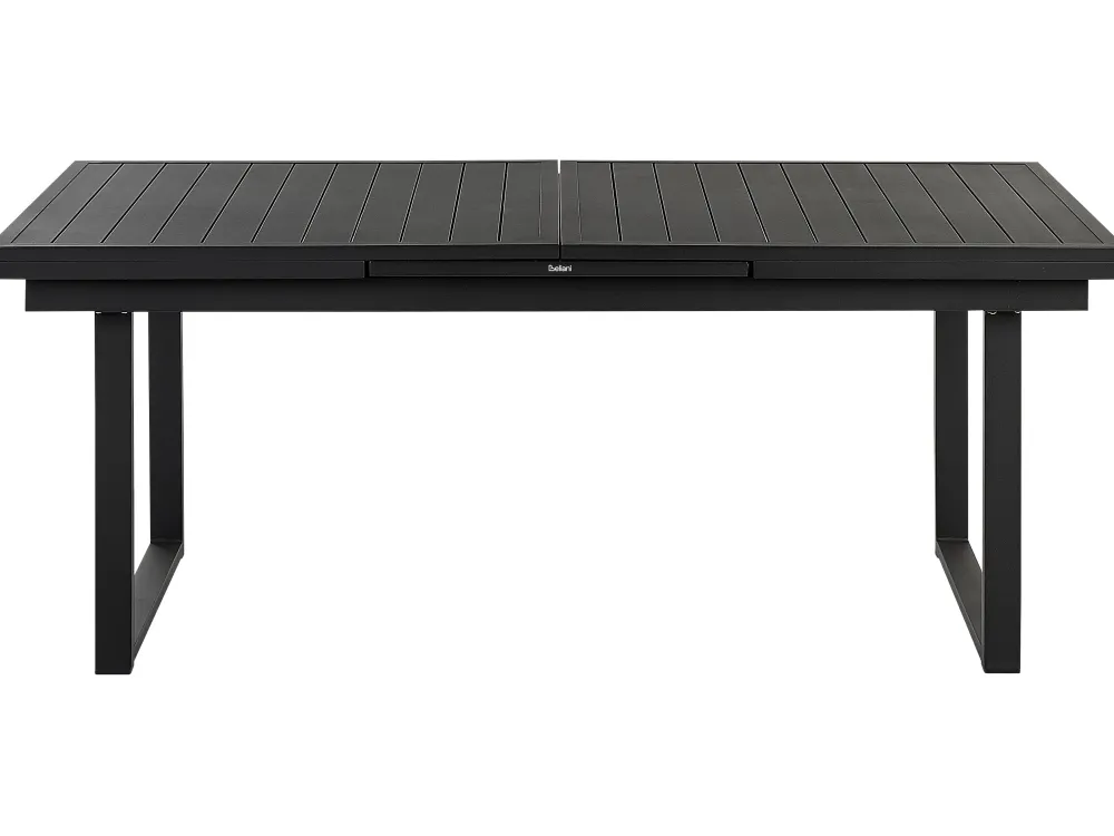 Ulkokalusteet<Beliani 6-Istuttava Ulkoruokailuryhma Alumiini Musta/Harmaa Valcanetto/Taviano