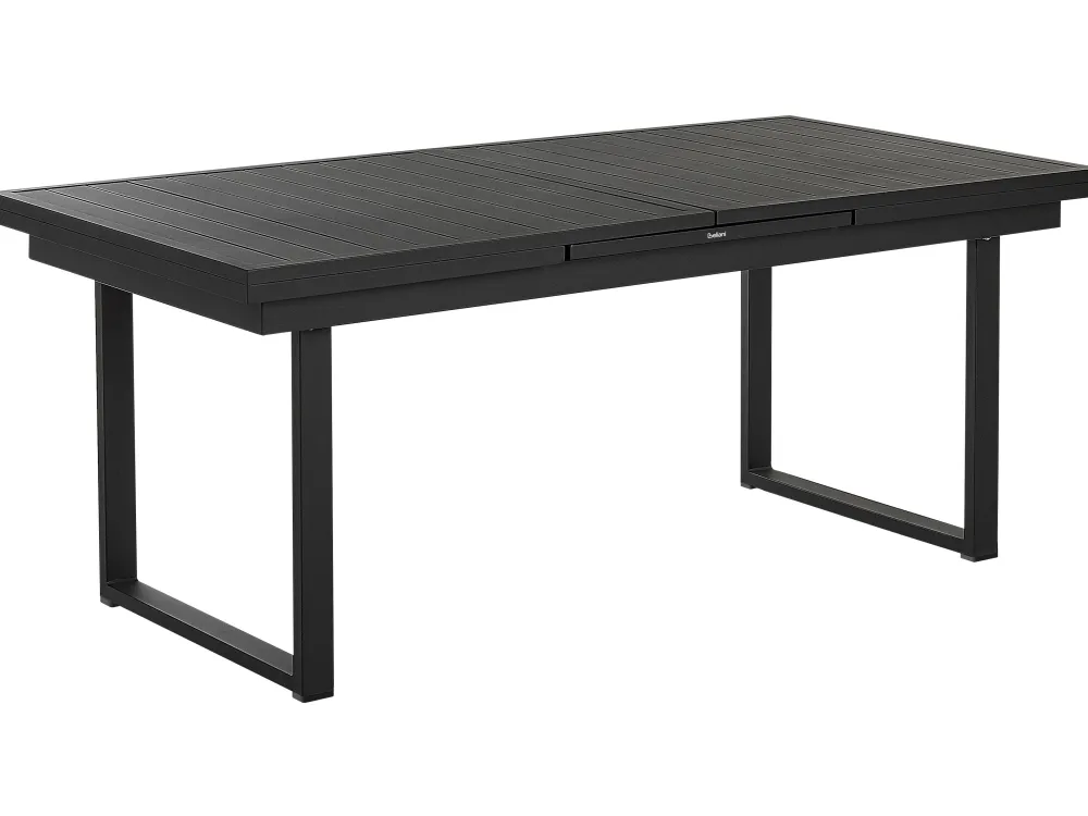 Ulkokalusteet<Beliani 6-Istuttava Ulkoruokailuryhma Alumiini Musta/Harmaa Valcanetto/Taviano