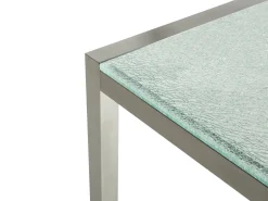 Ulkokalusteet<Beliani 6-Istuttava Ulkoruokailuryhma 3-Osainen Lasitaso Polyrottinkituolit Musta Grosseto