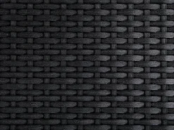 Ulkokalusteet<Beliani 6-Istuttava Ulkoruokailuryhma 3-Osainen Lasitaso Polyrottinkituolit Musta Grosseto