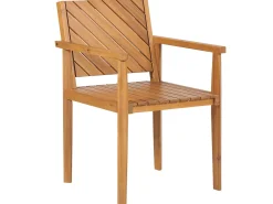 Online Beliani 4-Istuttava Ulkoruokailuryhma Akaasia Vaalea Puu Baratti