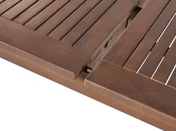 Best Beliani 8-Istuttava Ulkoruokailuryhma Akaasia Tumma Puu Cesana