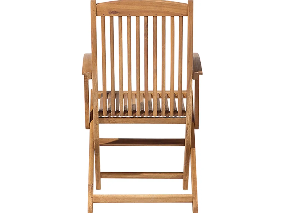 Ulkokalusteet<Beliani 8-Istuttava Ulkoruokailuryhma Akasiapuu Beige/Sininen Maui