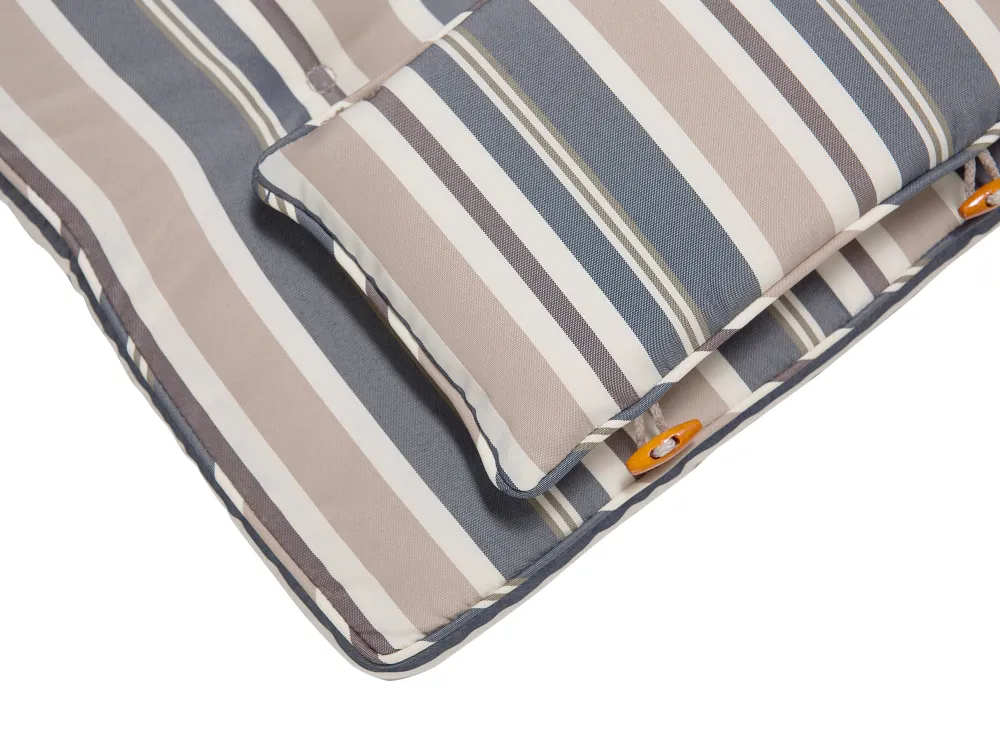 Ulkokalusteet<Beliani 8-Istuttava Ulkoruokailuryhma Akasiapuu Beige/Sininen Maui