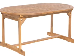 Ulkokalusteet<Beliani 8-Istuttava Ulkoruokailuryhma Akasiapuu Beige/Sininen Maui