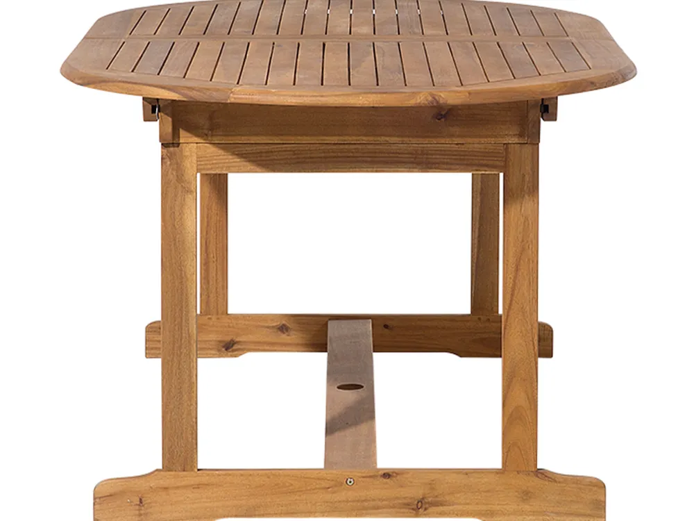 Ulkokalusteet<Beliani 8-Istuttava Ulkoruokailuryhma Akasiapuu Beige/Sininen Maui