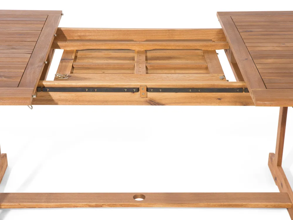 Ulkokalusteet<Beliani 8-Istuttava Ulkoruokailuryhma Akasiapuu Beige/Sininen Maui