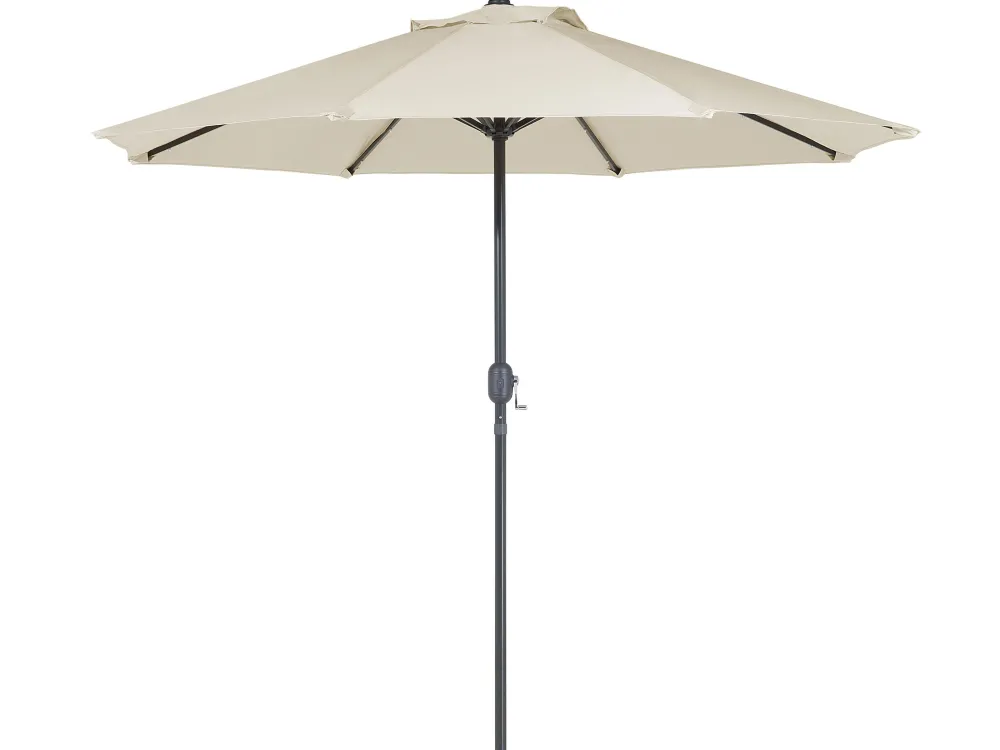 Ulkokalusteet<Beliani 4-Istuttava Ulkoruokailuryhma Aurinkovarjolla Teras Vaaleansininen Calvi