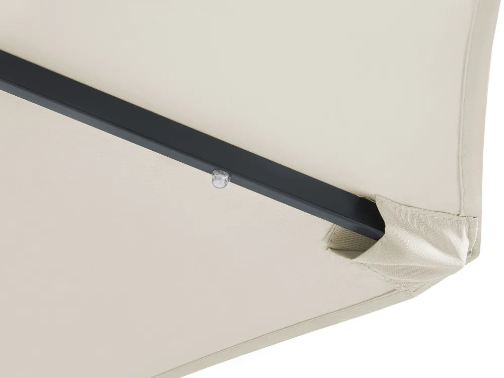 Ulkokalusteet<Beliani 4-Istuttava Ulkoruokailuryhma Aurinkovarjolla Teras Vaaleansininen Calvi